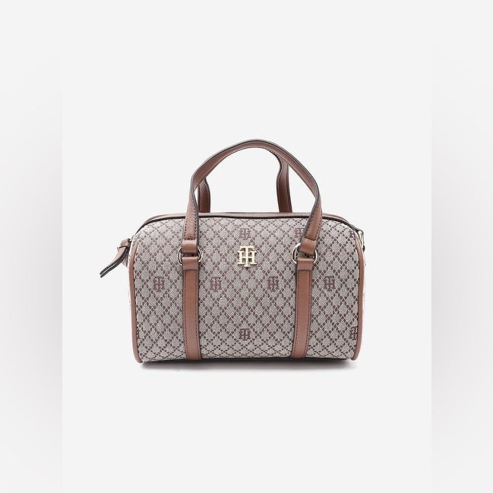 TOMMY HILFIGER Brown Logo Satchel Bag